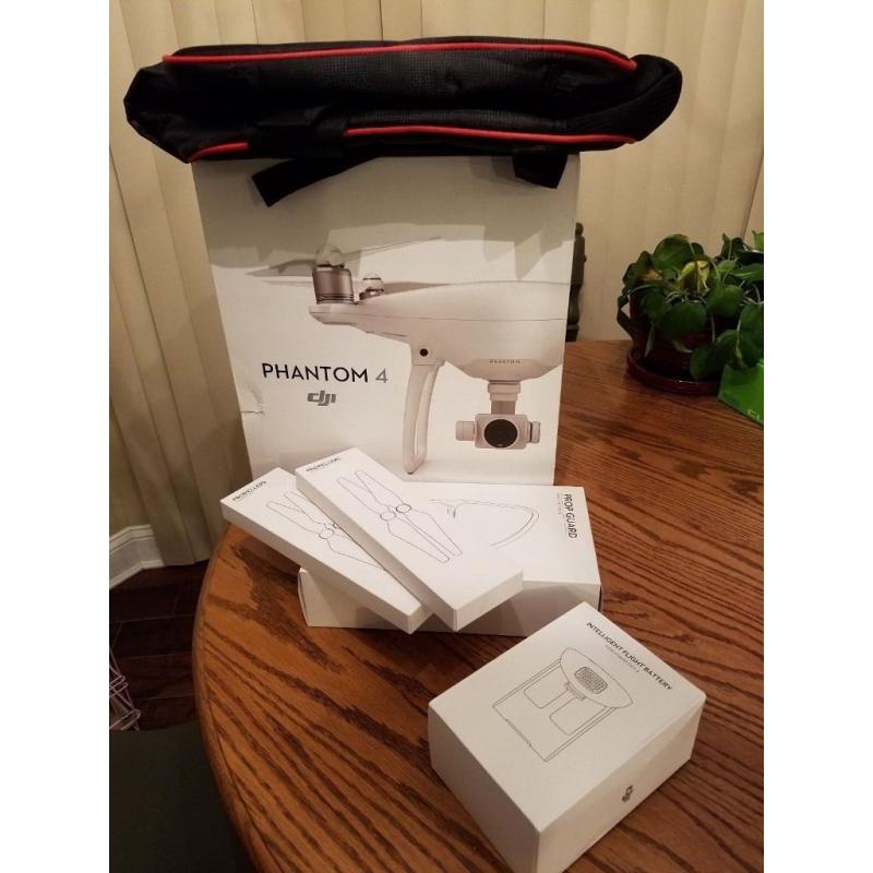DJI Phantom 4 Pro GPS QuadCopter Phantom4 Drone 4K 12 MP HD + Extras
