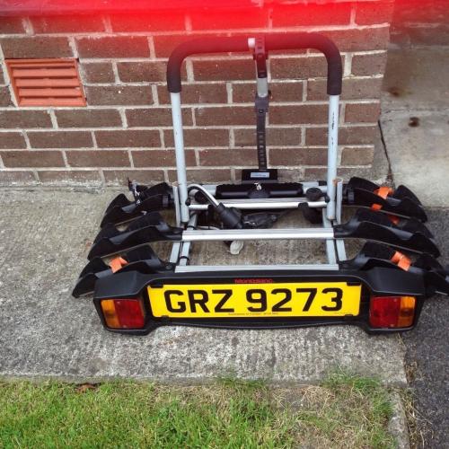 As new Mont Blanc Voyager 3 bike rack. Tow bar mounted strong and reliable.