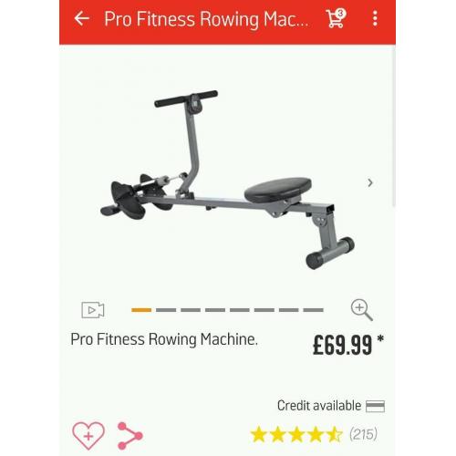 Treadmill, bike, rowing machine