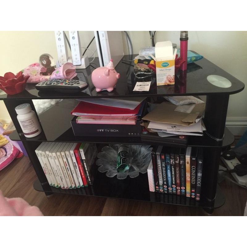 Glass tv stand