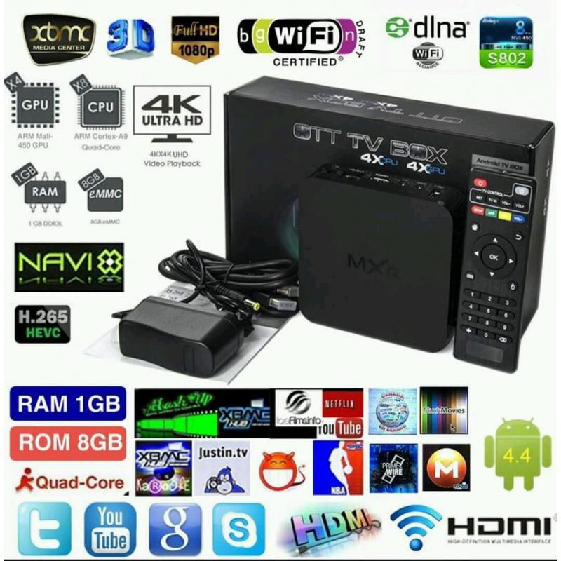 MXQ Android Smart TV Box Fully loaded