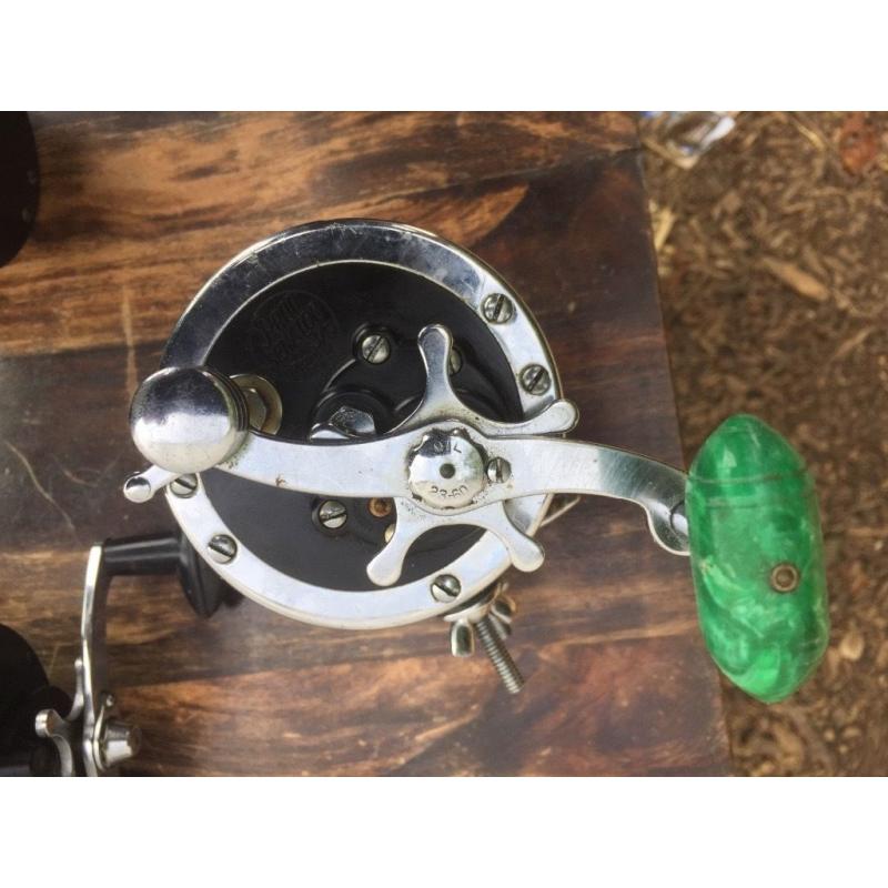 Selection of retro sea fishing reels