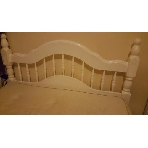 Vintage white solid Double bed frame - NO MATTRESS