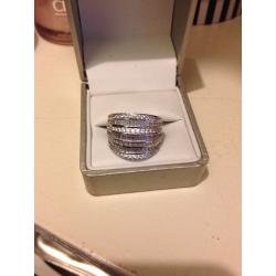 Sterling silver diamonique size m/n