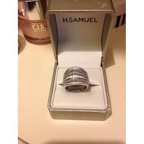 Sterling silver diamonique size m/n