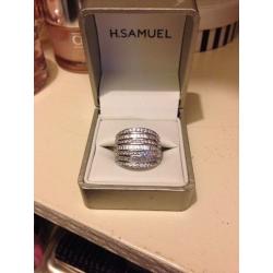 Sterling silver diamonique size m/n