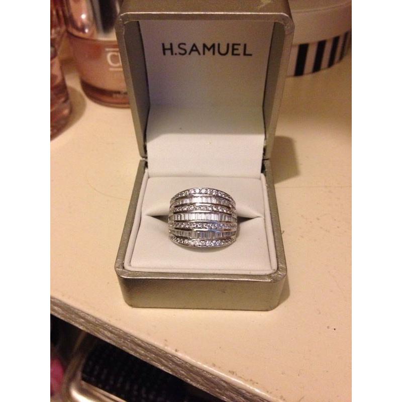 Sterling silver diamonique size m/n