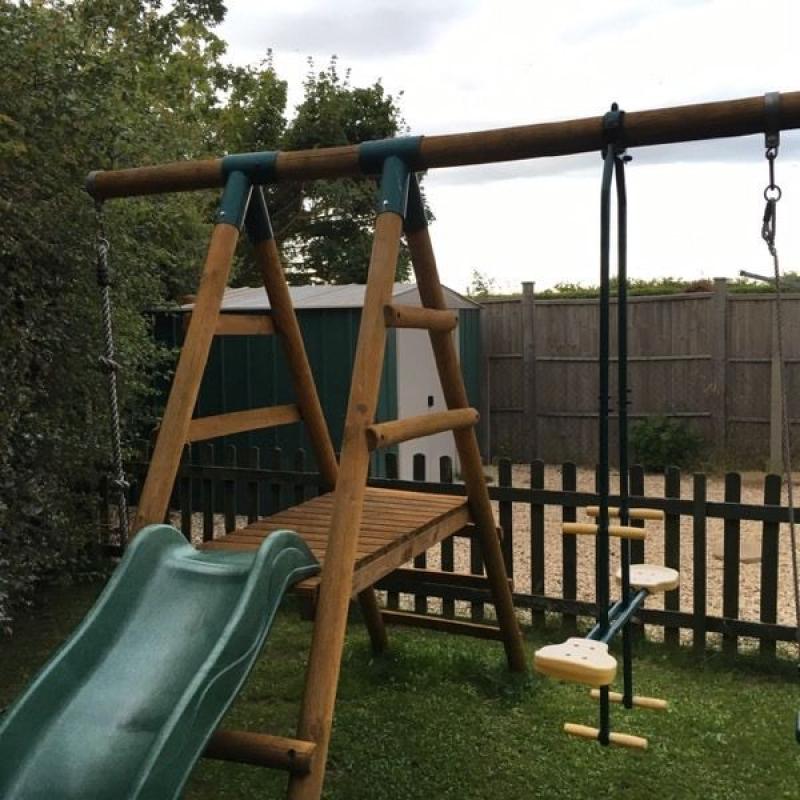 Log Child's Swing & Slide set