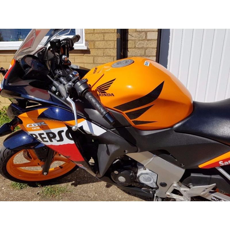 Honda CBR 125 Repsol - 2 owners (including myself) full service history, looking gorgeous, MOT'd