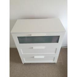 Ikea white chest of drawers excellent condition
