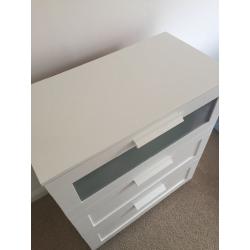 Ikea white chest of drawers excellent condition