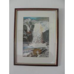 Watercolour by Nicki Price (Church Beck Falls,Cumbria 1992) Signed.