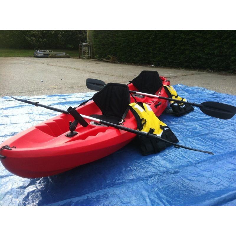 Brand new double fishing kayak, sea, river lots of colours left