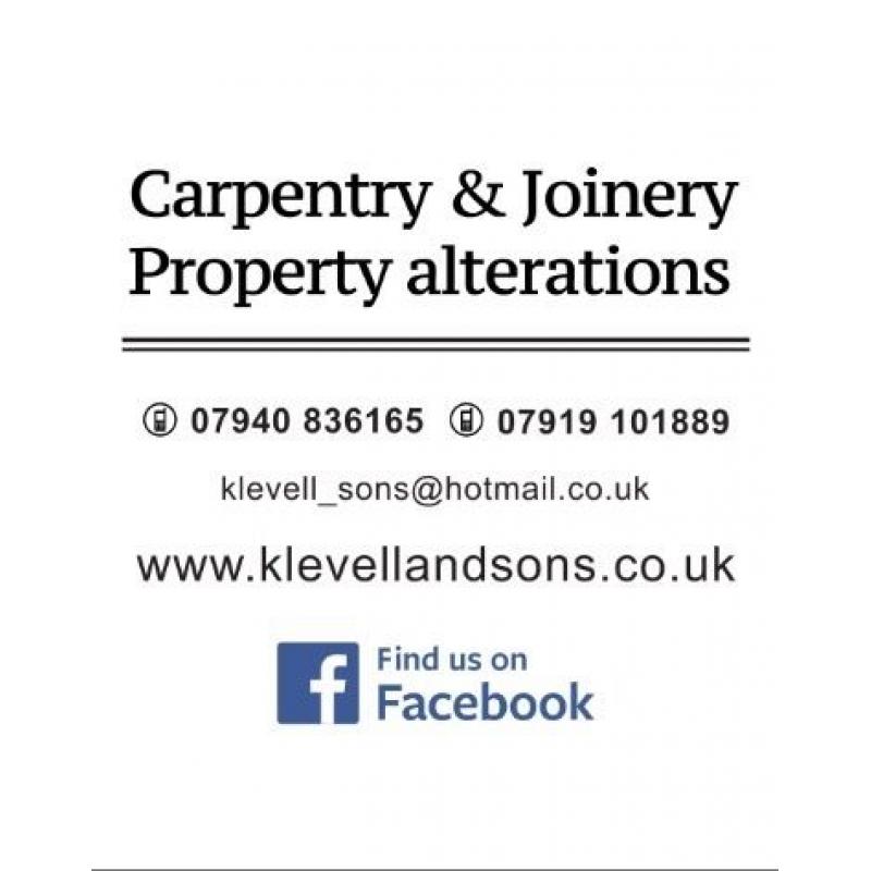 Carpentry & joinery Property alterations