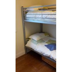 Bunk Bed excellent condition with mattresses + bedding