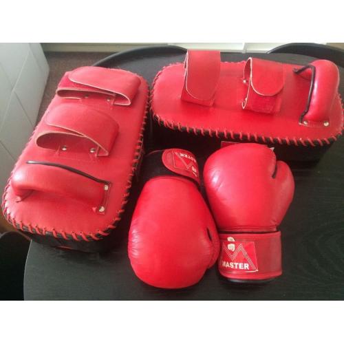 Unisex Master 12oz leather boxing gloves and pads