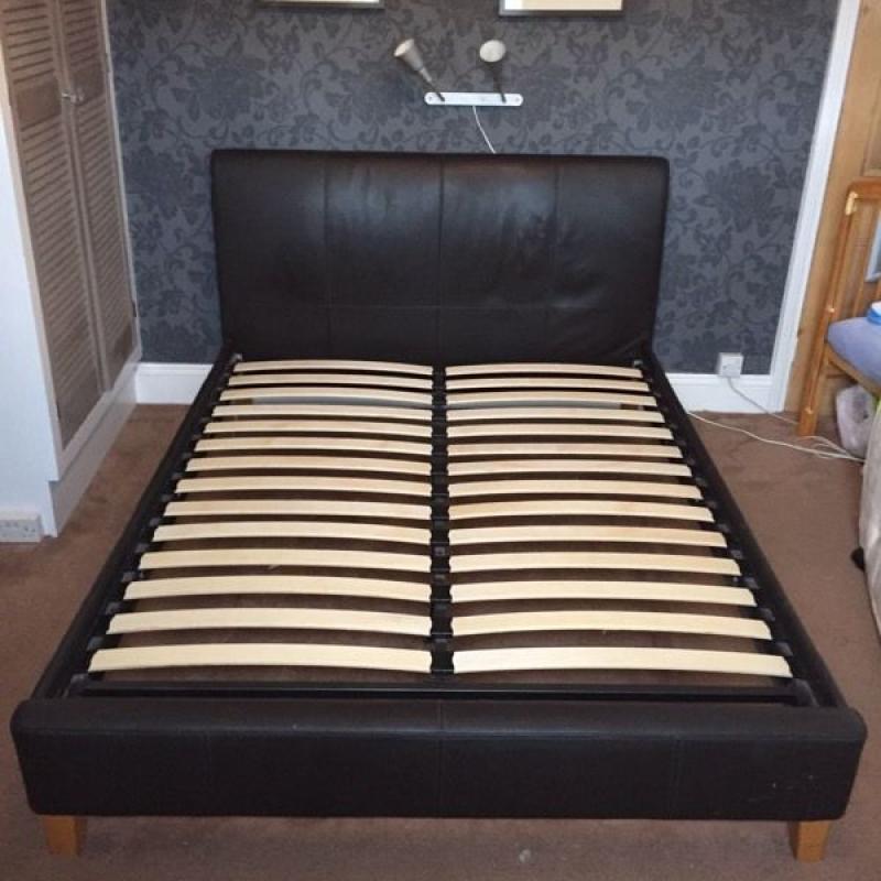 Faux leather King-sized bed