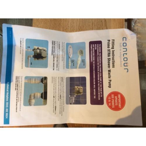 CONTOUR PRIMO SHOWER/WET ROOM WASTE PUMP