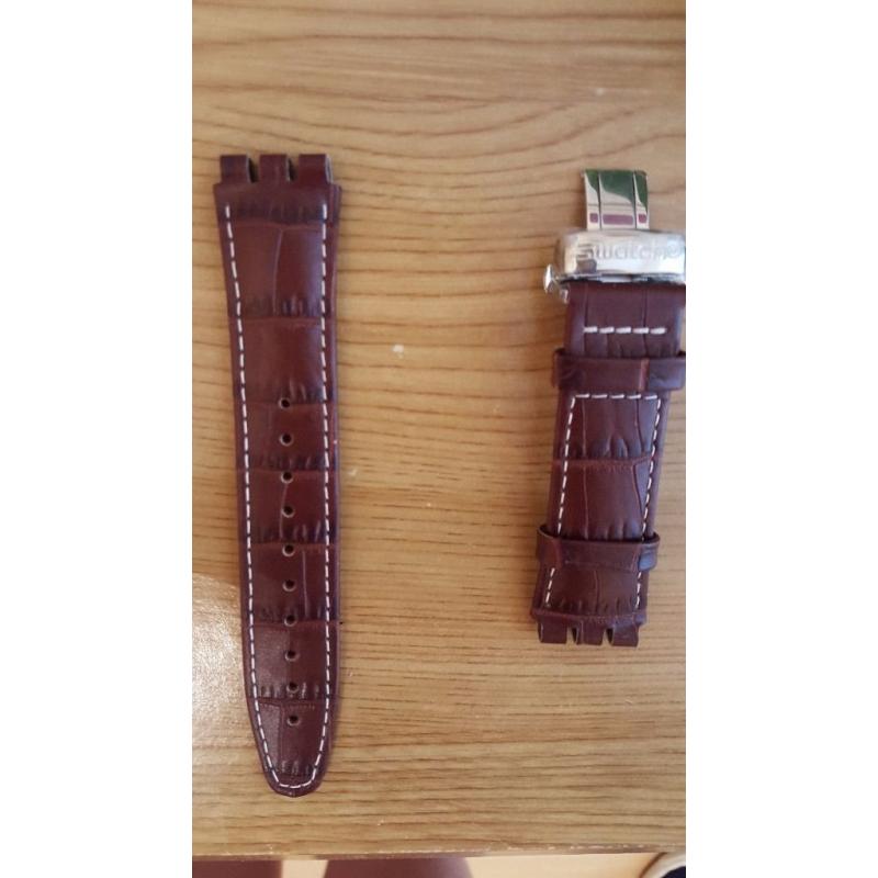 A Brand NEW Swatch Leather Strap