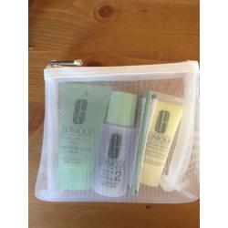 Clinique 3 Step Type 2 Cleansing Trial Kit In Mesh Bag, #Dry Combination, BNWT