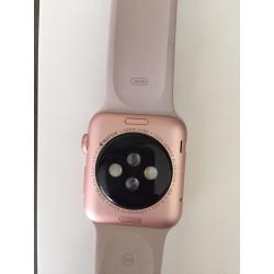 Apple Watch 38mm Rose Gold case.