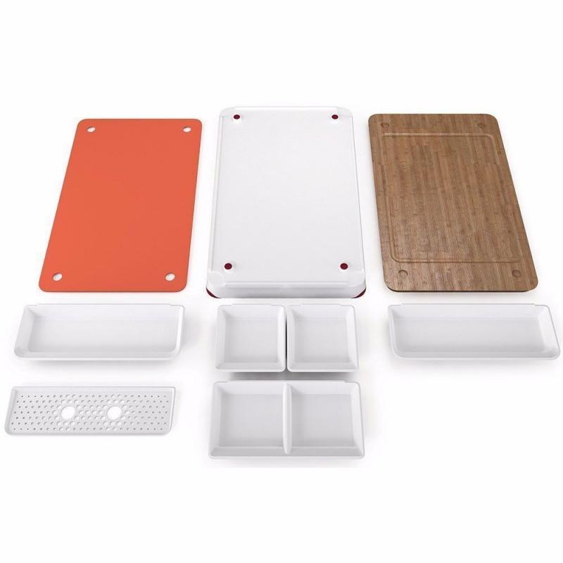 Brand New Boxed Unikia Chop n Serve Kitchen Innovations Chopping Board & Integrated Serving Dish