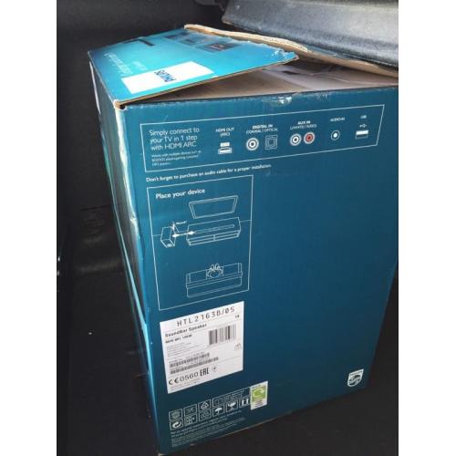 Brand new Philips sound bar with woofer bought yesterday