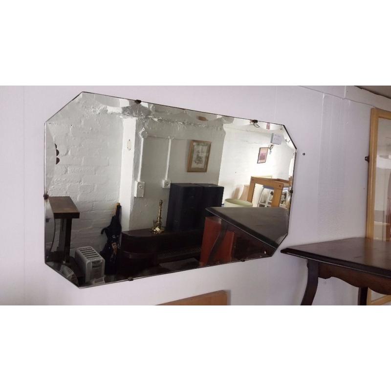 Octagonal Beveled Art-deco-style Mirror in Great Condition