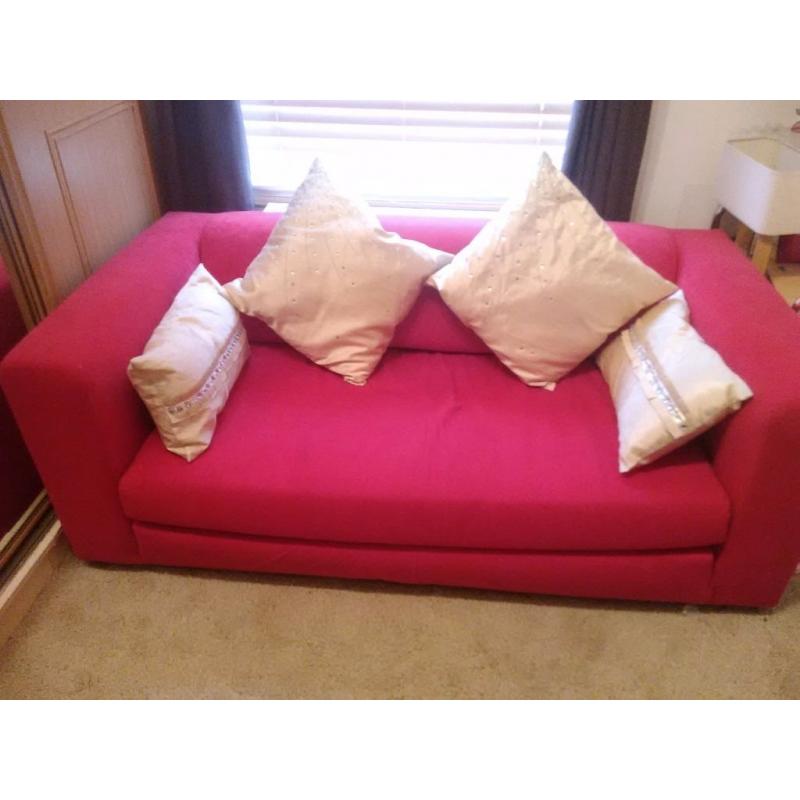 Red sofa bed