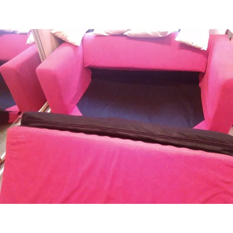 Red sofa bed