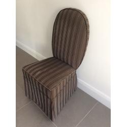 Plush striped chair