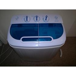 Small twin tub portable washing machine, camper, flat, caravan, motor home, spin dryer, motorhome