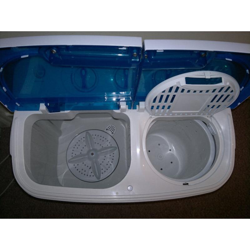 Small twin tub portable washing machine, camper, flat, caravan, motor home, spin dryer, motorhome