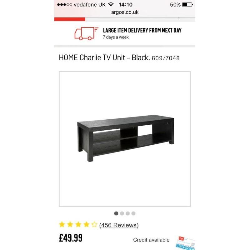 Black wooden tv stand