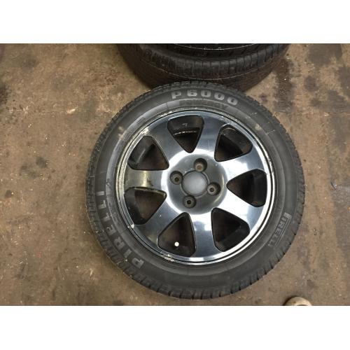 honda civic vti em1 15"alloy wheels with tyres black 4x100 ek4 vti ej9 eg 92-00