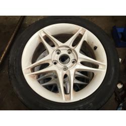 Honda accord Type R white alloys with tyres 17" 5x114 ep3 civic type r