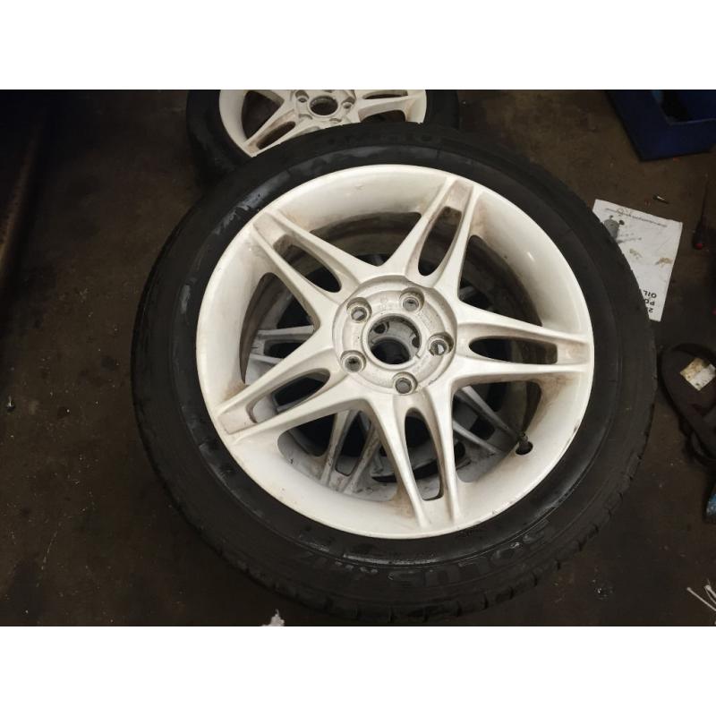 Honda accord Type R white alloys with tyres 17" 5x114 ep3 civic type r