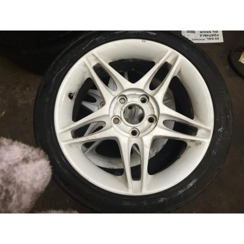 Honda accord Type R white alloys with tyres 17" 5x114 ep3 civic type r