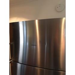 Large stainless steel SIEMENS fridge freezer KS39V692