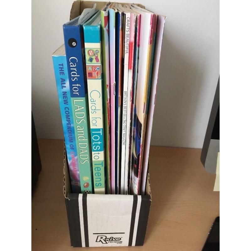 Card making books and old mags for inspiration