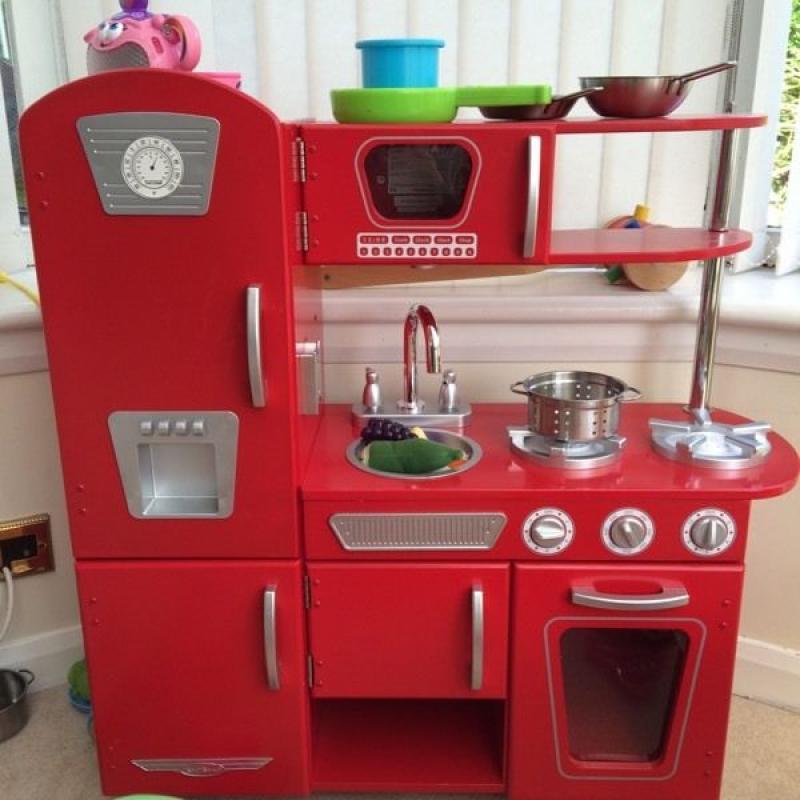Kidcraft red vintage play kitchen