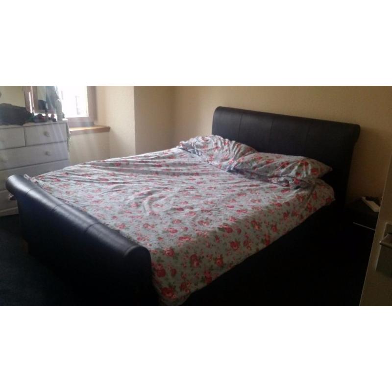 Faux Leather Double Bed Frame.