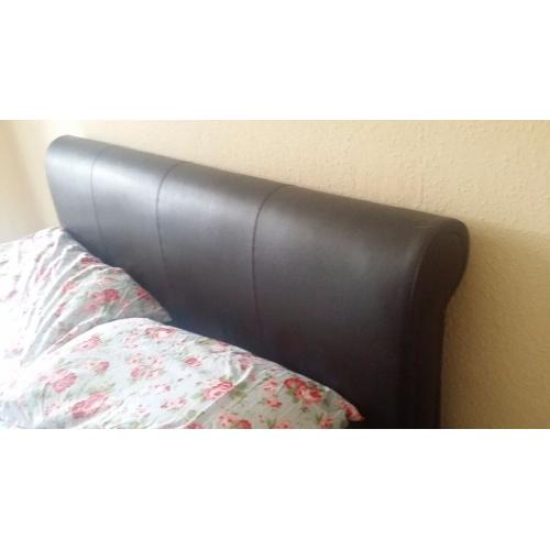 Faux Leather Double Bed Frame.