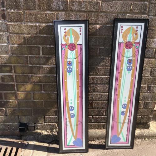 PAIR OF ART NOUVEAU STYLE PAINTINGS