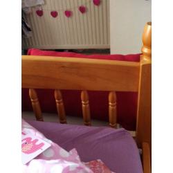Pine single bed