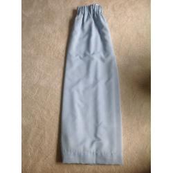 Pretty blue slub effect fabric fully lined curtains