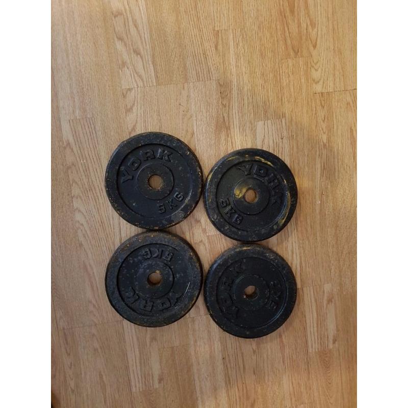 York 4x5kg plates