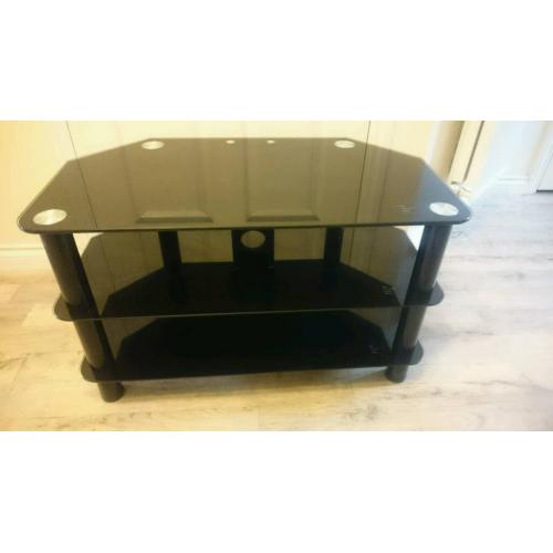 Black Glass TV stand