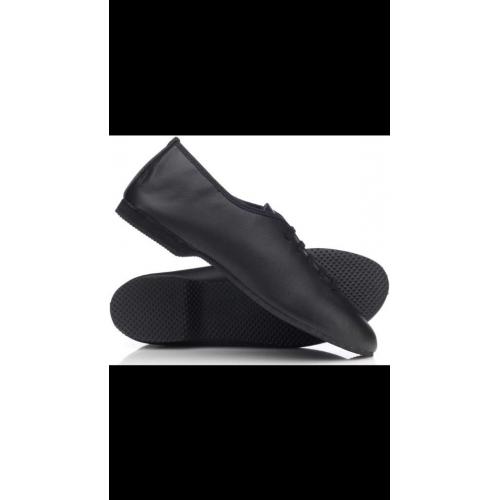 Black leather jazz shoes size 5