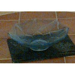 Glass fruit bowl